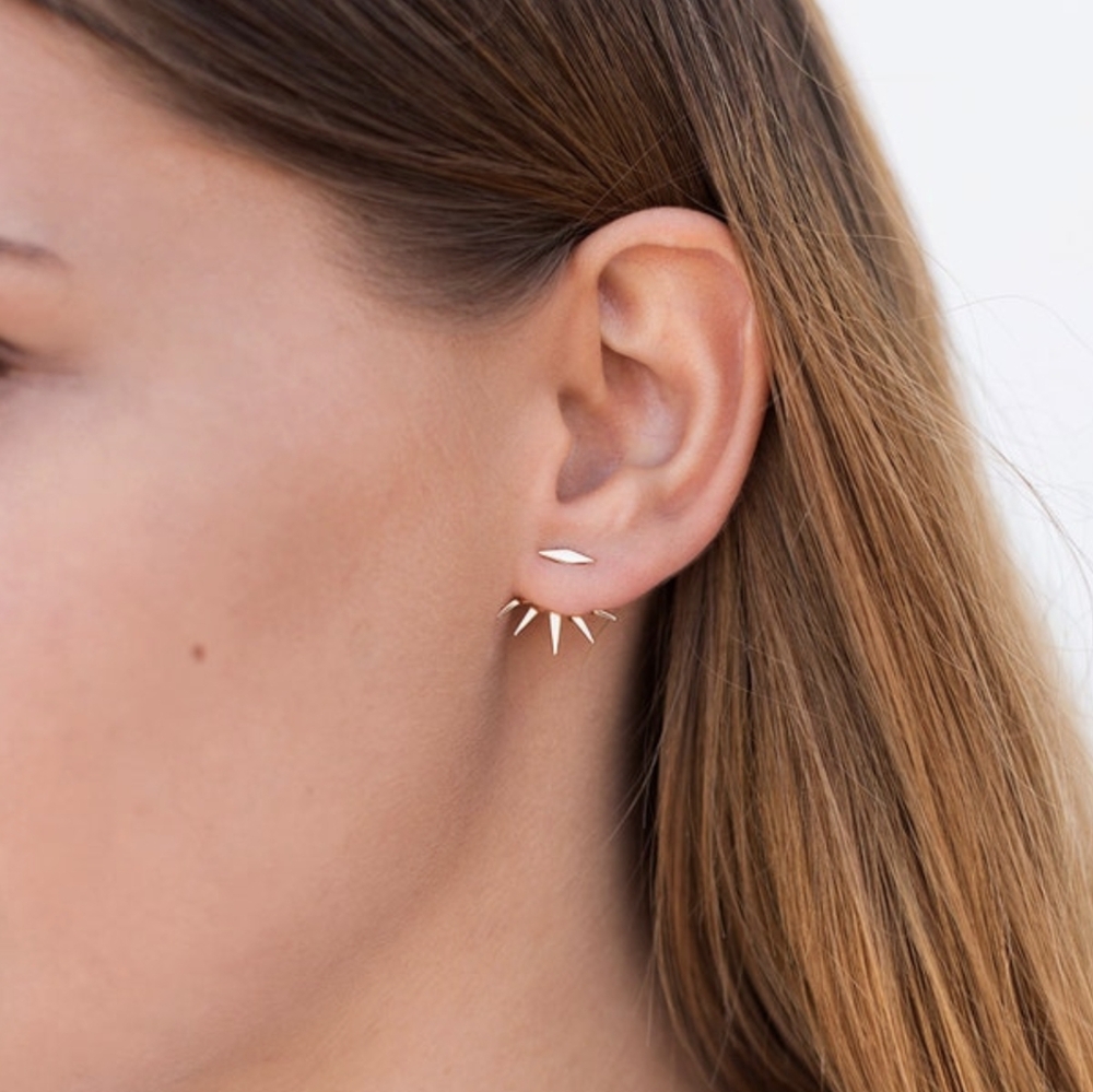 Sterling silver spike earrings